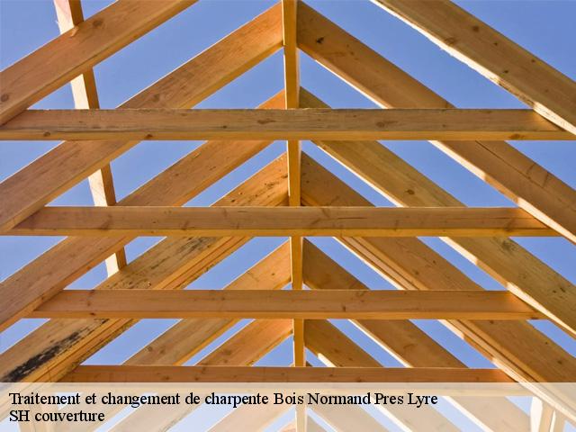 Traitement et changement de charpente  bois-normand-pres-lyre-27330 SH couverture