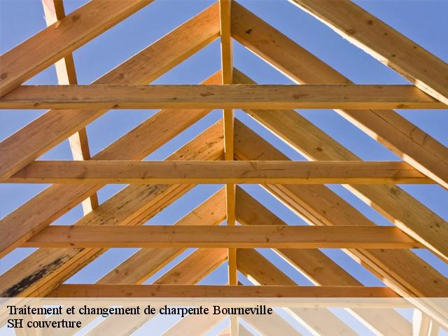 Traitement et changement de charpente  bourneville-27500 SH couverture