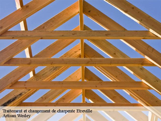 Traitement et changement de charpente  etreville-27350 SH couverture